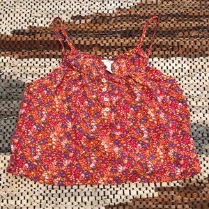 Forever 21 Floral Crop Top sz S